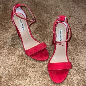 Steve Madden Red Chunky Heels